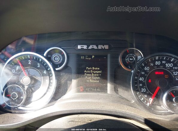 1C6SRFBT1MN527800 2021 RAM 1500 Red Rear seats view