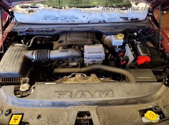 1C6SRFFT5MN686409 2021 RAM 1500 Red Вид задньої частини салону