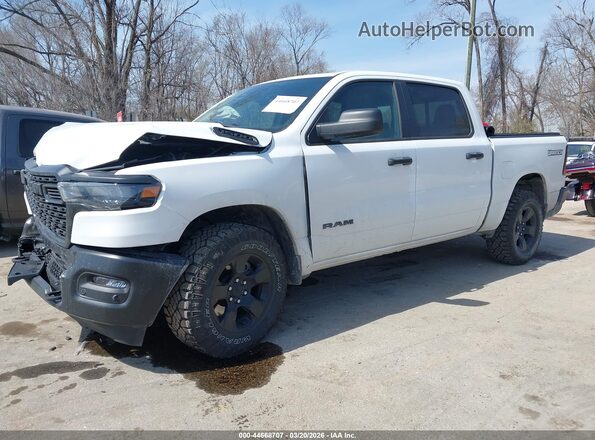 1C6SRFGP7SN759195 2025 RAM 1500 White წინა მარცხენა ხედი სამი მეოთხედიდან
