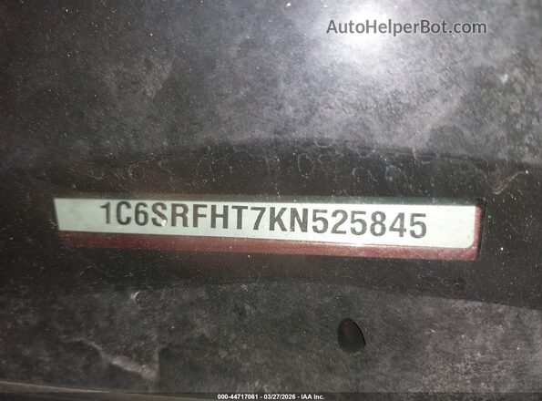 1C6SRFHT7KN525845 2019 RAM 1500 Red Շարժիչի բաժամունքի տեսք