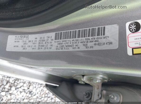 1C6SRFJT4KN504672 2019 RAM 1500 Gray Engine compartment view