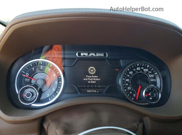 1C6SRFJT7MN676374 2021 RAM 1500 Burgundy Instrument cluster view