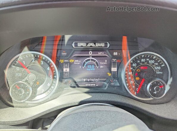 1C6SRFJT7MN771386 2021 RAM 1500 Gray Vista del cuadro de instrumentos