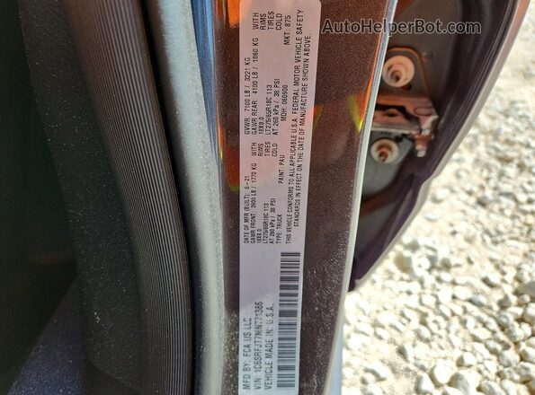1C6SRFJT7MN771386 2021 RAM 1500 Gray Vista de la etiqueta del VIN