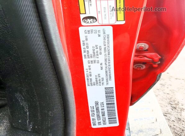 1C6SRFU9XMN779451 2021 RAM 1500 Red VIN sticker view