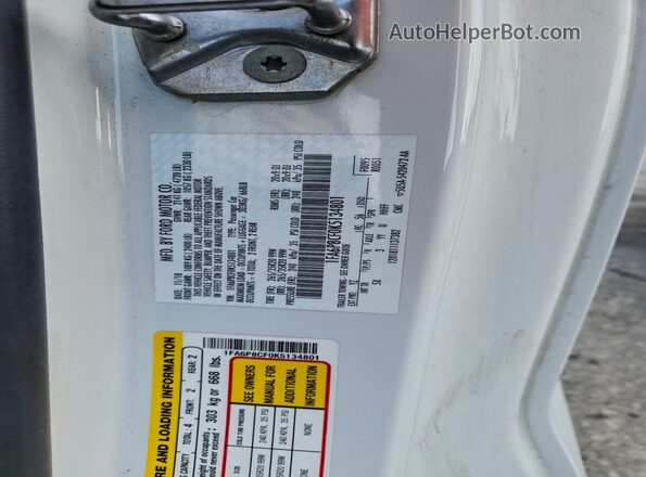 1FA6P8CF0K5134801 2019 FORD MUSTANG White Вид підкапотного простору