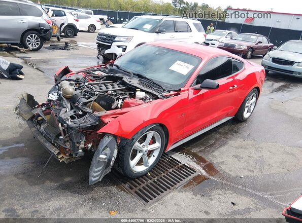 1FA6P8CF0M5116530 2021 FORD MUSTANG Red Առջևի ձախ երեք քառորդ տեսարան