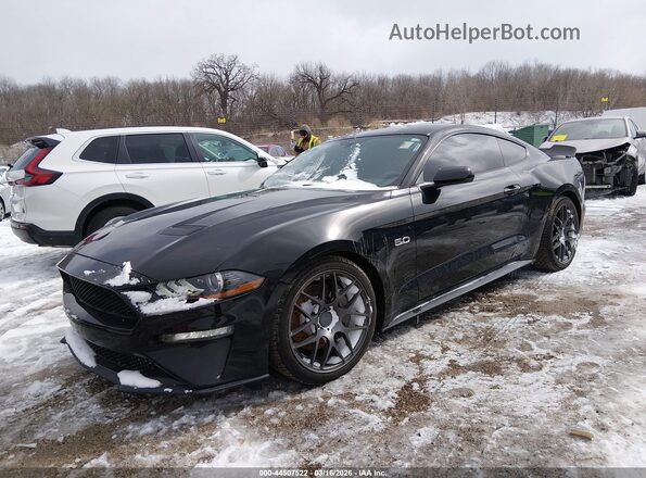 1FA6P8CF1J5153887 2018 FORD MUSTANG Black Vista tres cuartos delantera izquierda