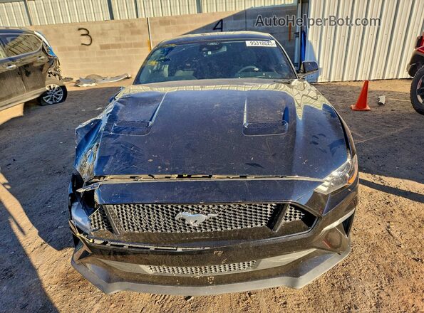 1FA6P8CF1M5105374 2021 FORD MUSTANG Black Widok z przodu