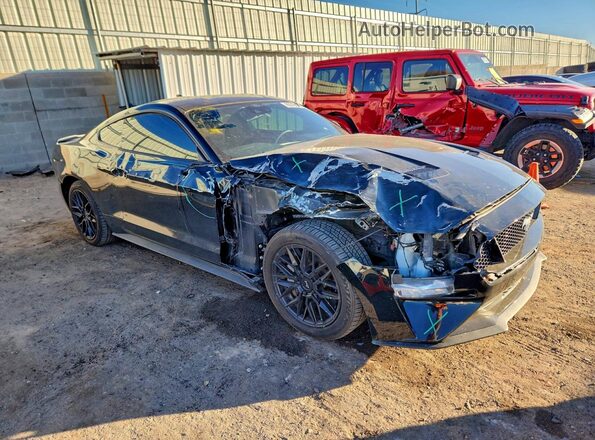 1FA6P8CF1M5105374 2021 FORD MUSTANG Black Przód prawy