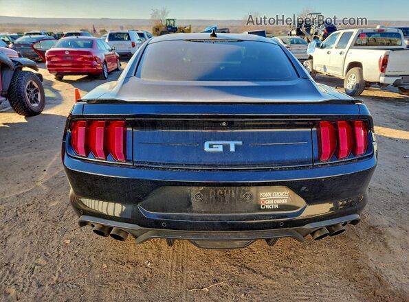 1FA6P8CF1M5105374 2021 FORD MUSTANG Black Widok z tyłu