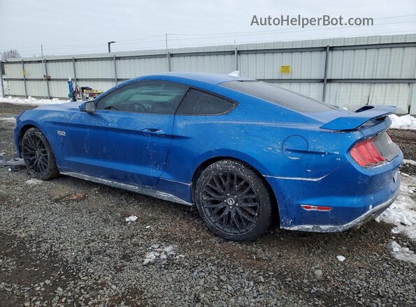 1FA6P8CF1M5156910 2021 FORD MUSTANG Синий Задняя левая четверть