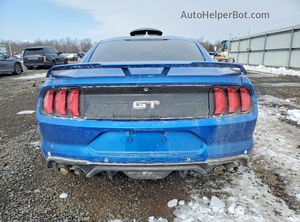 1FA6P8CF1M5156910 2021 FORD MUSTANG Синий Вид сзади
