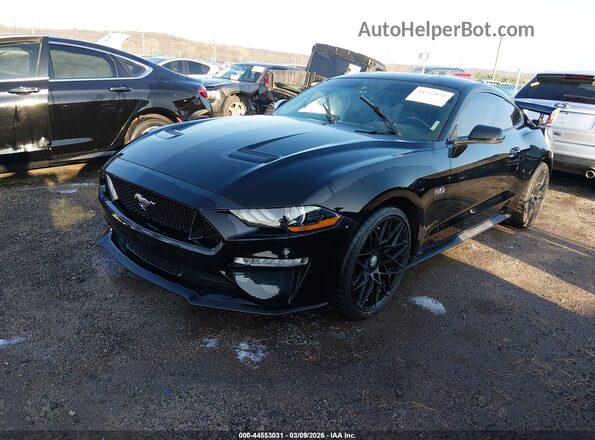 1FA6P8CF2J5107016 2018 FORD MUSTANG Черный Передняя левая четверть