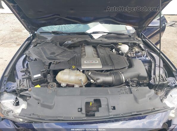 1FA6P8CF3J5146312 2018 FORD MUSTANG Blue Вид ззаду