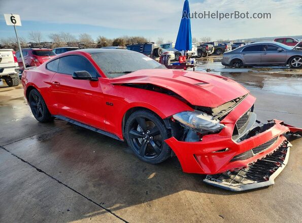 1FA6P8CF3M5121219 2021 FORD MUSTANG Red Przód prawy