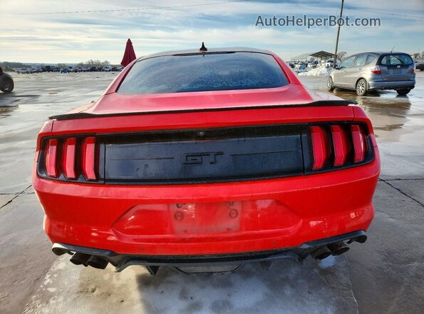 1FA6P8CF3M5121219 2021 FORD MUSTANG Red Widok z tyłu