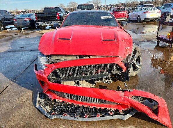 1FA6P8CF3M5121219 2021 FORD MUSTANG Red Widok z przodu