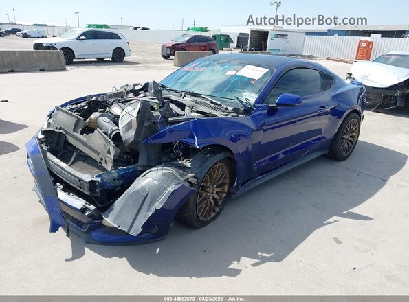 1FA6P8CF4G5283753 2016 FORD MUSTANG Blue Передня ліва чверть