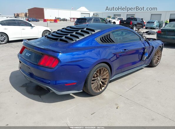 1FA6P8CF4G5283753 2016 FORD MUSTANG Blue Задня права чверть