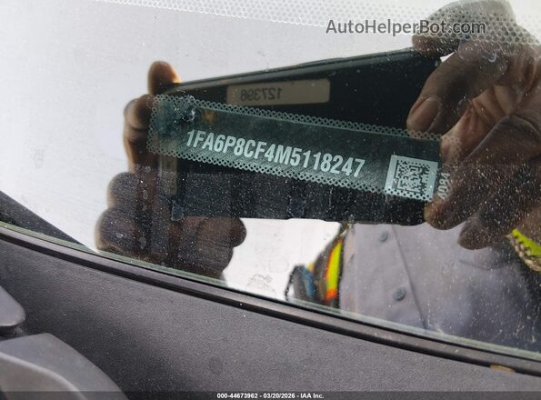 1FA6P8CF4M5118247 2021 FORD MUSTANG Gray Engine compartment view