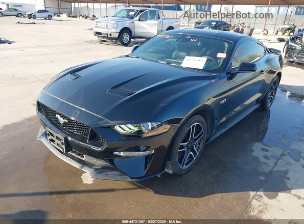 1FA6P8CF4N5131405 2022 FORD MUSTANG Черный Передняя левая четверть