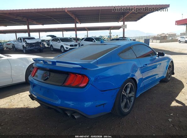 1FA6P8CF5N5144311 2022 FORD MUSTANG Синий Задняя правая четверть