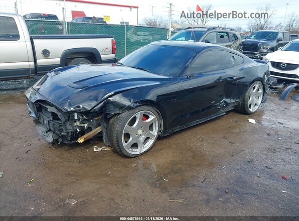 1FA6P8CF6M5151945 2021 FORD MUSTANG Черный Передняя левая четверть