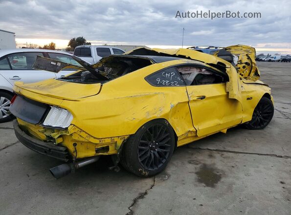 1FA6P8CF7G5328510 2016 FORD MUSTANG Yellow Trasero derecho