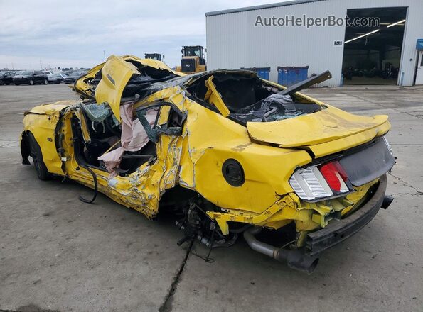 1FA6P8CF7G5328510 2016 FORD MUSTANG Yellow Trasero izquierdo