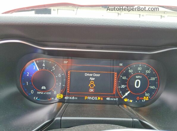 1FA6P8CF7M5128657 2021 FORD MUSTANG Красный Вид щитка приборов