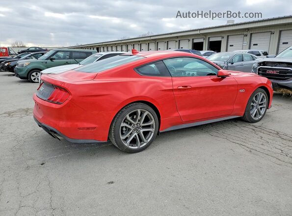 1FA6P8CF7M5128657 2021 FORD MUSTANG Красный Задняя правая четверть