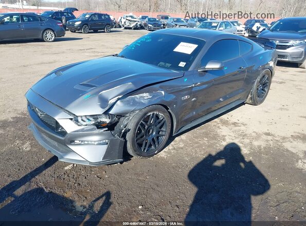 1FA6P8CF7P5303591 2023 FORD MUSTANG Gray წინა მარცხენა ხედი სამი მეოთხედიდან