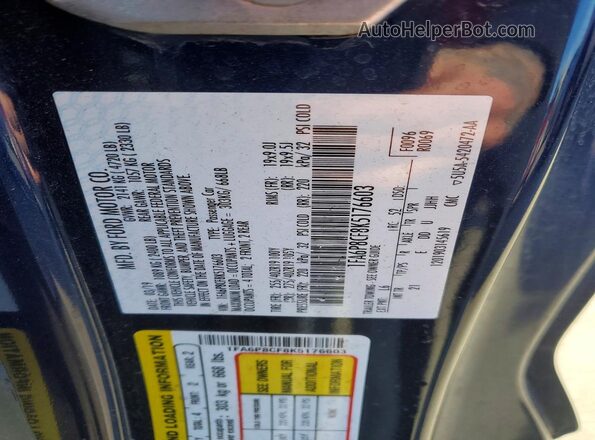 1FA6P8CF8K5176603 2019 FORD MUSTANG Blue 