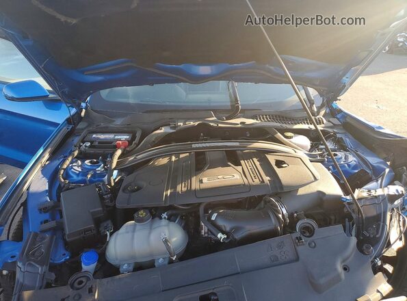 1FA6P8CFXM5157988 2021 FORD MUSTANG Синий Вид задней части салона