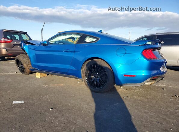 1FA6P8CFXM5157988 2021 FORD MUSTANG Синий Задняя левая четверть