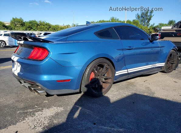 1FA6P8SJ9M5500263 2021 FORD MUSTANG Blue Trasero derecho