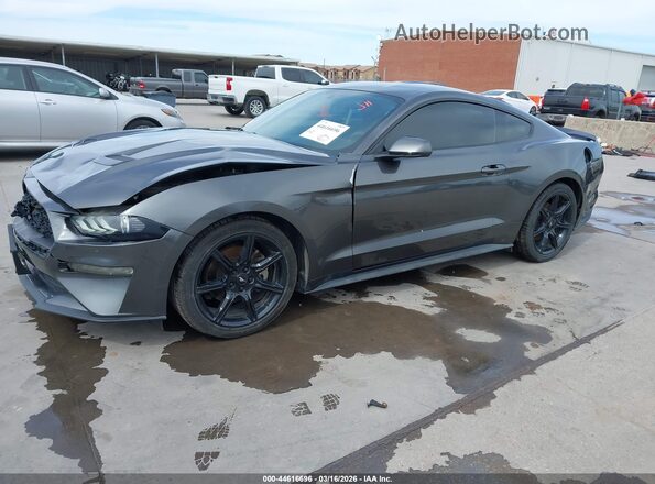 1FA6P8TH0L5176193 2020 FORD MUSTANG Gray Առջևի ձախ երեք քառորդ տեսարան