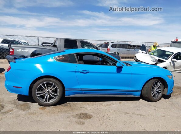 1FA6P8TH4H5259651 2017 FORD MUSTANG Blue Вид задньої частини салону