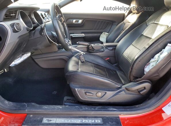 1FA6P8TH4M5100428 2021 FORD MUSTANG Red Vista interior delantera