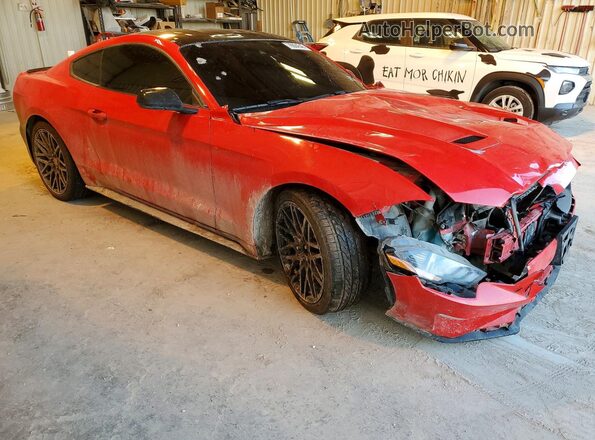 1FA6P8TH5M5146429 2021 FORD MUSTANG Red Delantero derecho