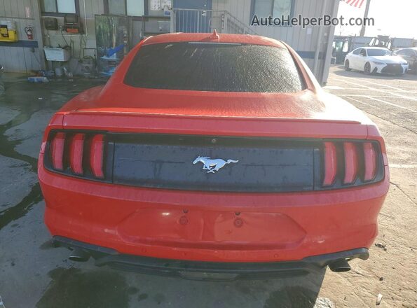 1FA6P8TH7M5101086 2021 FORD MUSTANG Красный Вид сзади