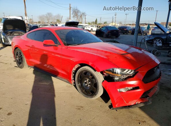 1FA6P8TH7M5101086 2021 FORD MUSTANG Красный Передняя правая четверть