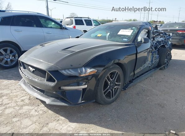 1FA6P8THXP5109302 2023 FORD MUSTANG Black Առջևի ձախ երեք քառորդ տեսարան