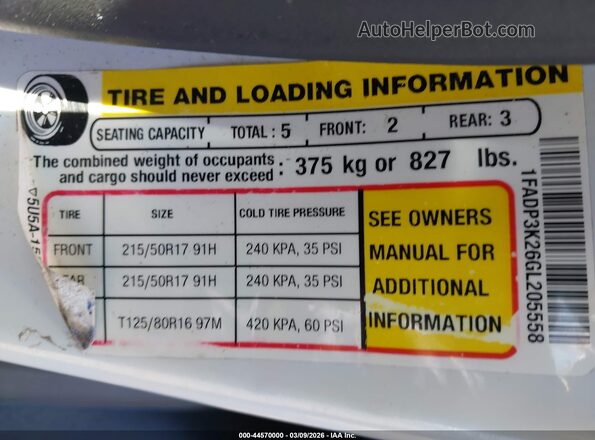 1FADP3K26GL205558 2016 FORD FOCUS White Engine compartment view