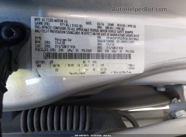 1FADP3N25GL307462 2016 FORD FOCUS Gray 
