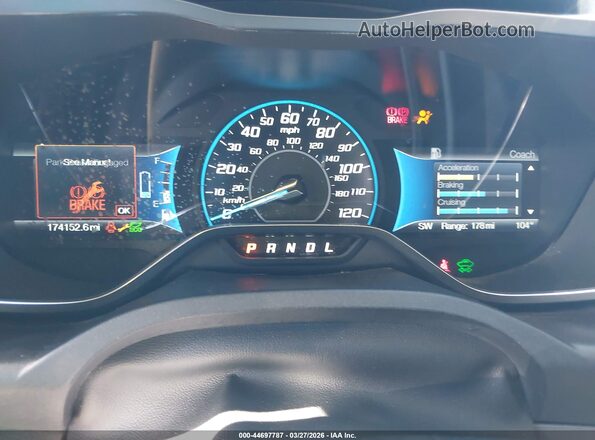 1FADP5AU4GL119664 2016 FORD C-MAX HYBRID Black Вид задніх сидінь
