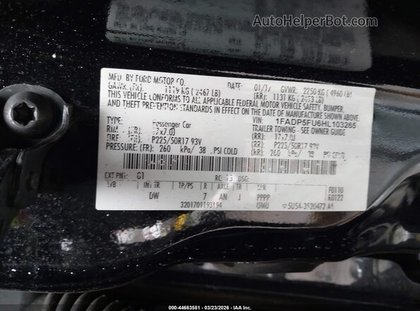 1FADP5FU6HL103265 2017 FORD C-MAX ENERGI Black 