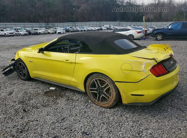 1FATP8FF3M5106685 2021 FORD MUSTANG Yellow Rear left