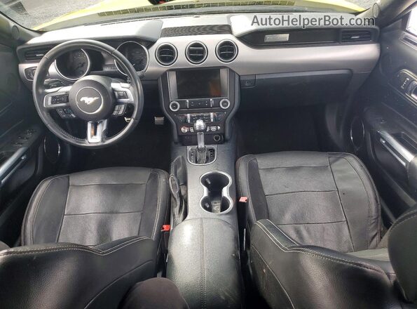 1FATP8FF3M5106685 2021 FORD MUSTANG Yellow Dashboard view